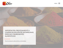 Tablet Screenshot of oleoespecias.com